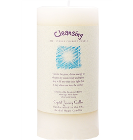 Crystal Journey Pillar 3x6 Candle-Cleansing