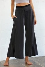 By Together Wide Leg Rib Pants with Front Waist Tie