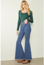 Entro High-Waisted Bell Bottom Jeans