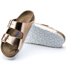 Birkenstock Arizona Leather Metallic Copper Sandal