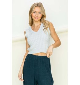 HYFIVE High Society Sleeveless Cropped Sweater Vest