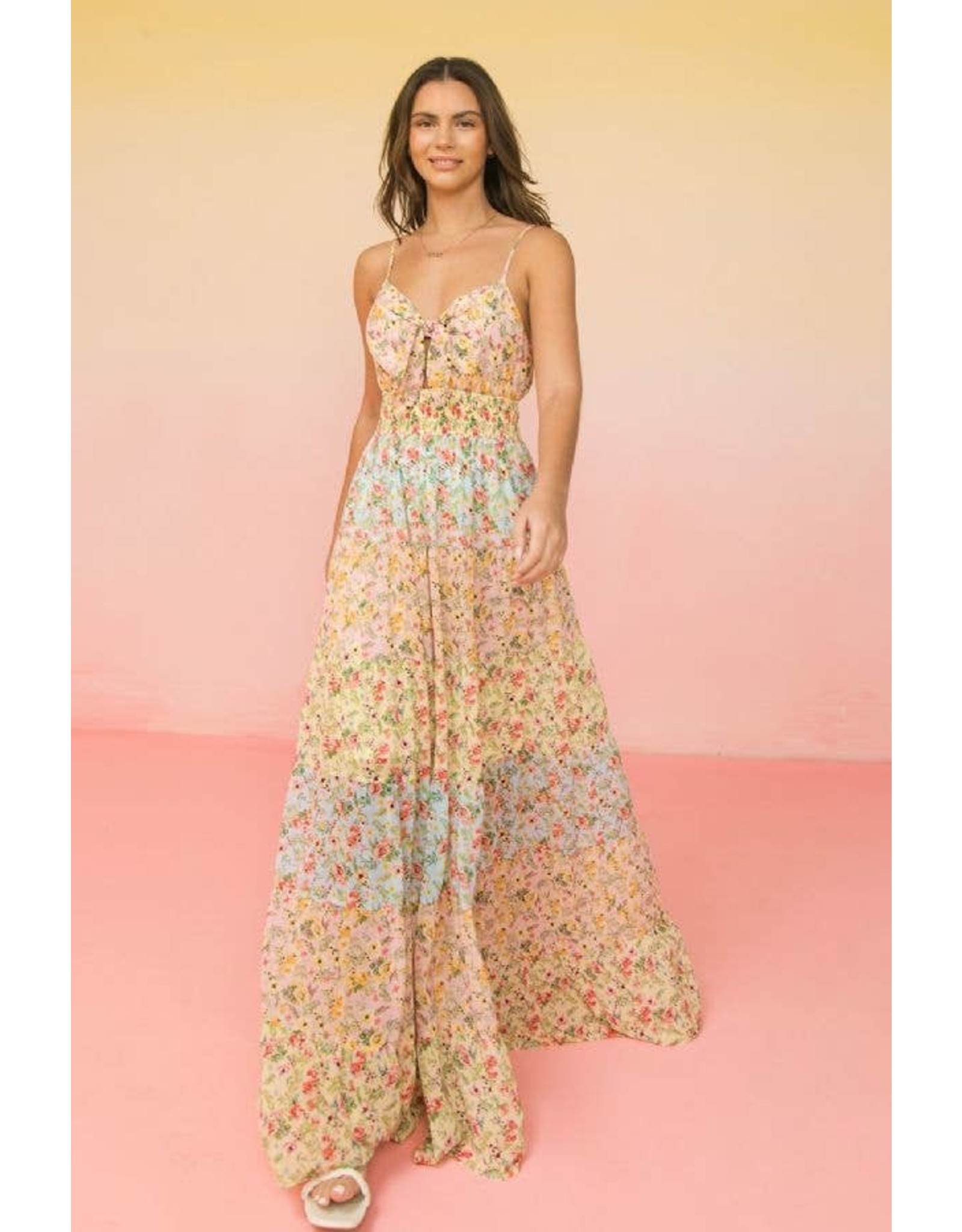 Flying Tomato Floral Print Maxi Dress
