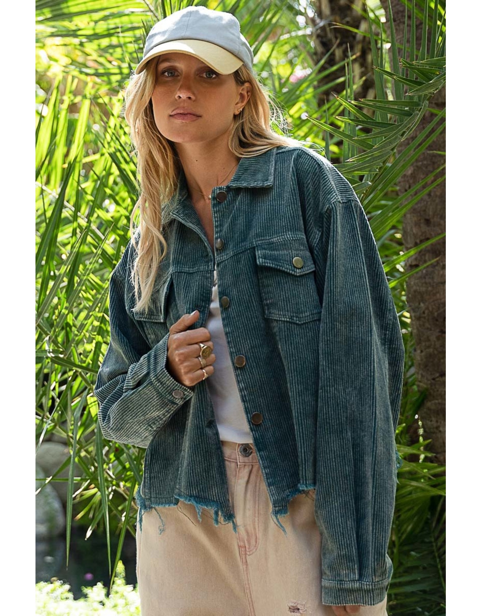 Pol Clothing Distressed Corduroy 
