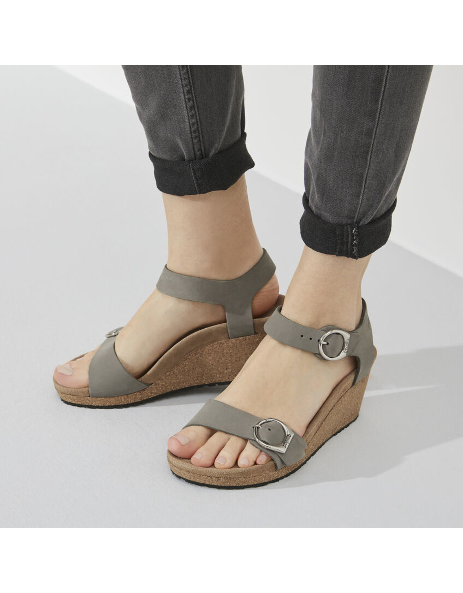 Birkenstock Soley Nubuck Leather Wedge Sandal