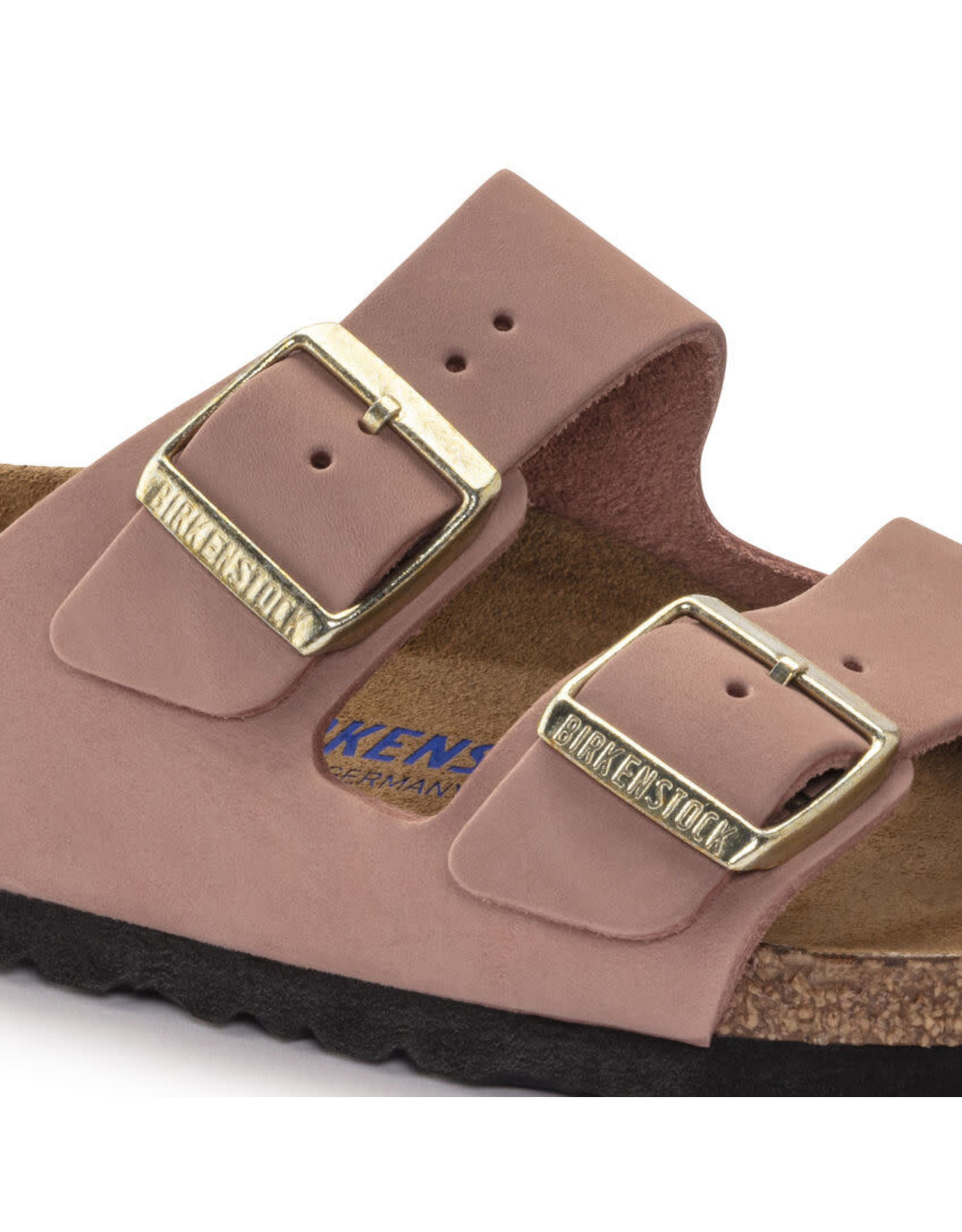 Birkenstock Arizona Nubuck Leather Soft Footbed Sandal