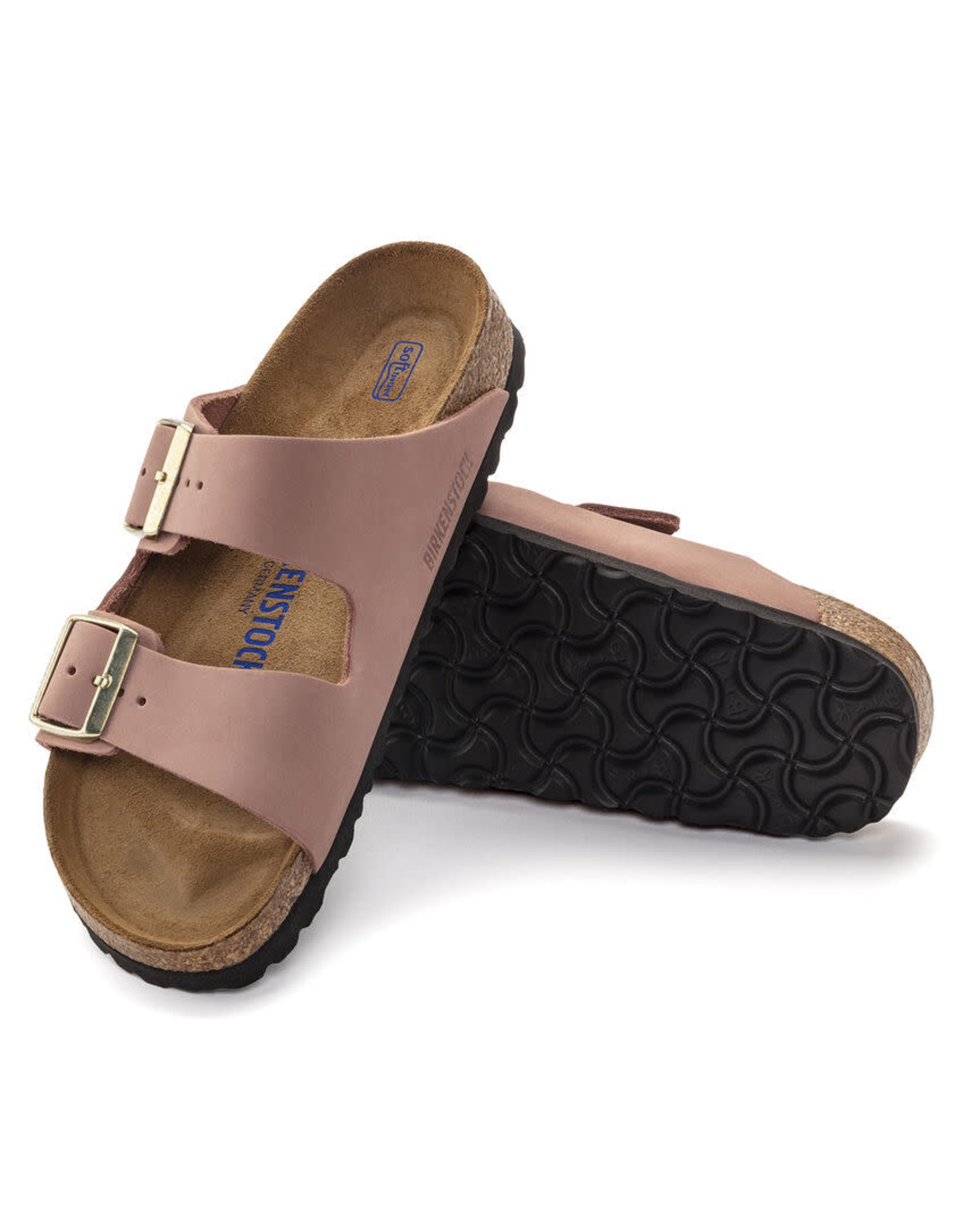 Birkenstock Arizona Nubuck Leather Soft Footbed Sandal