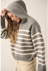 Promesa Striped Knit Hoodie Sweater