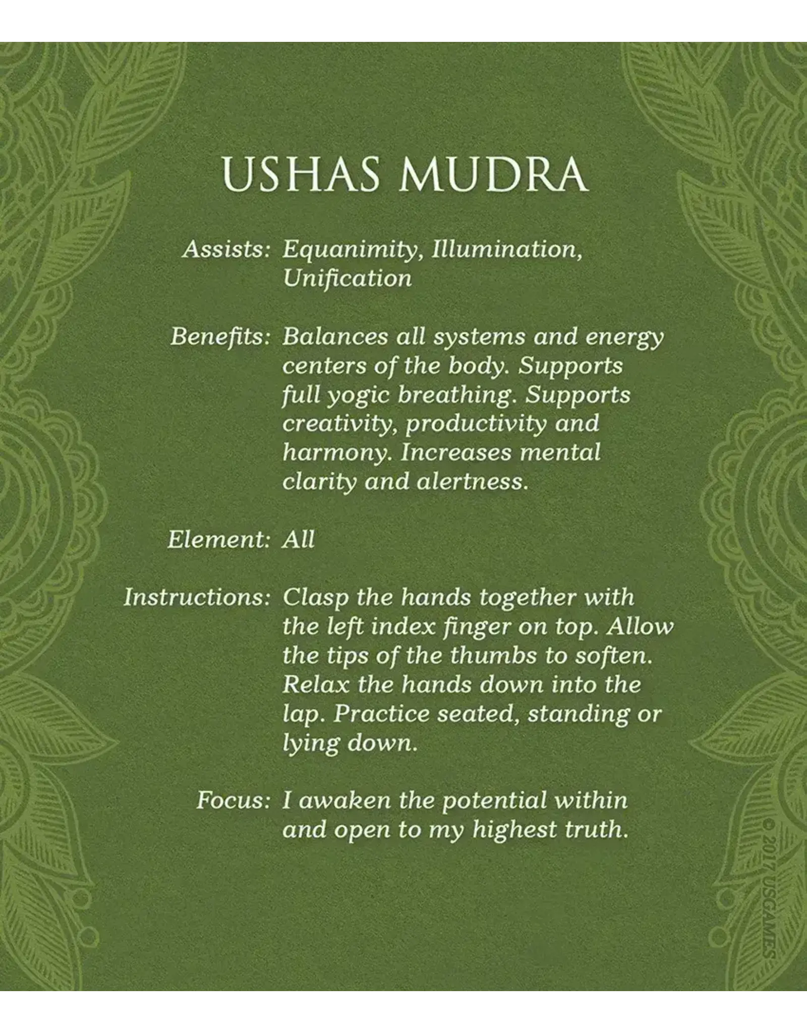 US Games Mudras for Awakening