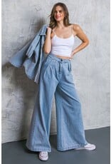 Flying Tomato Wide Relaxed Acid Denim Jeans