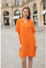 Happy Look Linen Dress-Apple