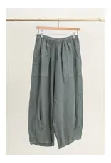 La Maison Cropped Front Pocket Linen Pants