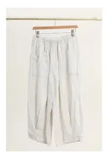 La Maison Cropped Front Pocket Linen Pants