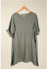 La Maison Linen Short  Dress Persimmon