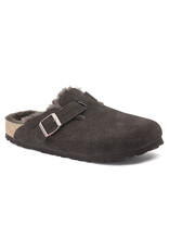 Birkenstock Boston Suede Clog with Shearling Fur Lining