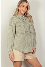 Very J Cotton Oversized Denim Jacket