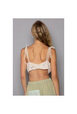 Pol Clothing Crochet Embroidered V-Neck Crop Top