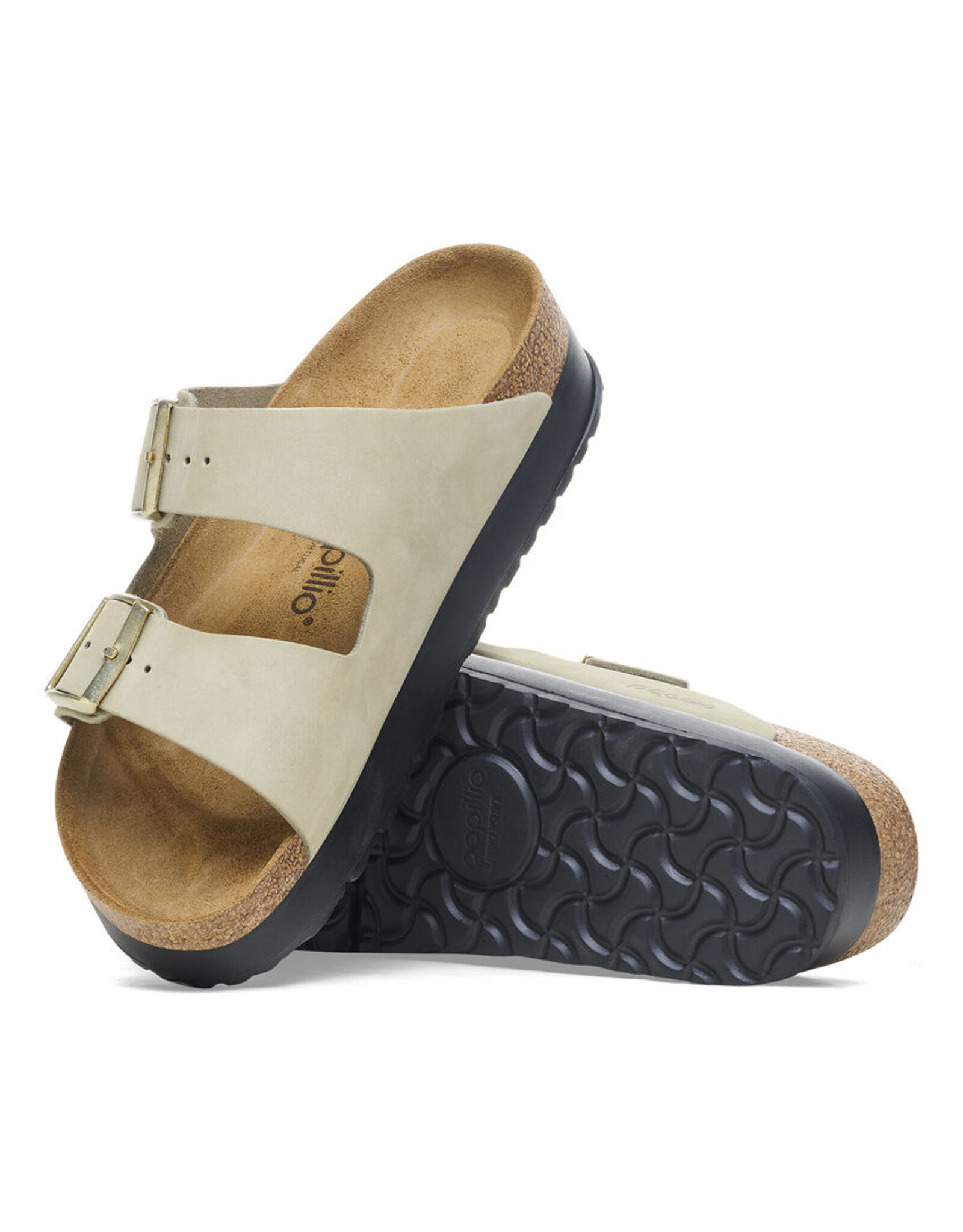 Birkenstock Arizona Flex Nubuck Leather Platform Sandal