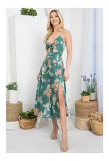 LA Soul Floral Print Cutout Dress