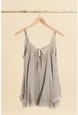 La Maison Linen Keyhole Tie Tank Tunic