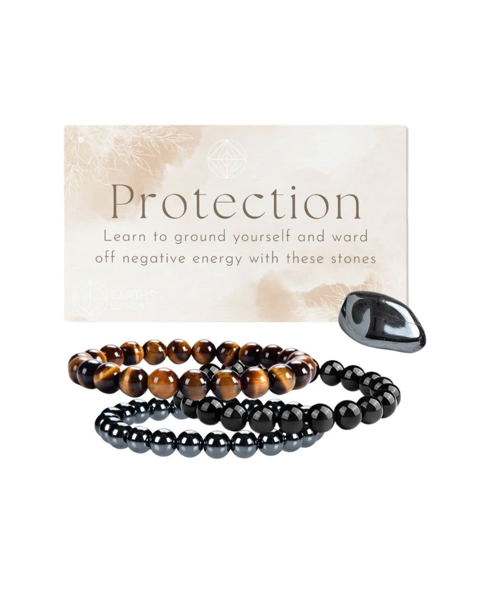 Earth's Elements 8mm Stone Intention Bracelet-Protection
