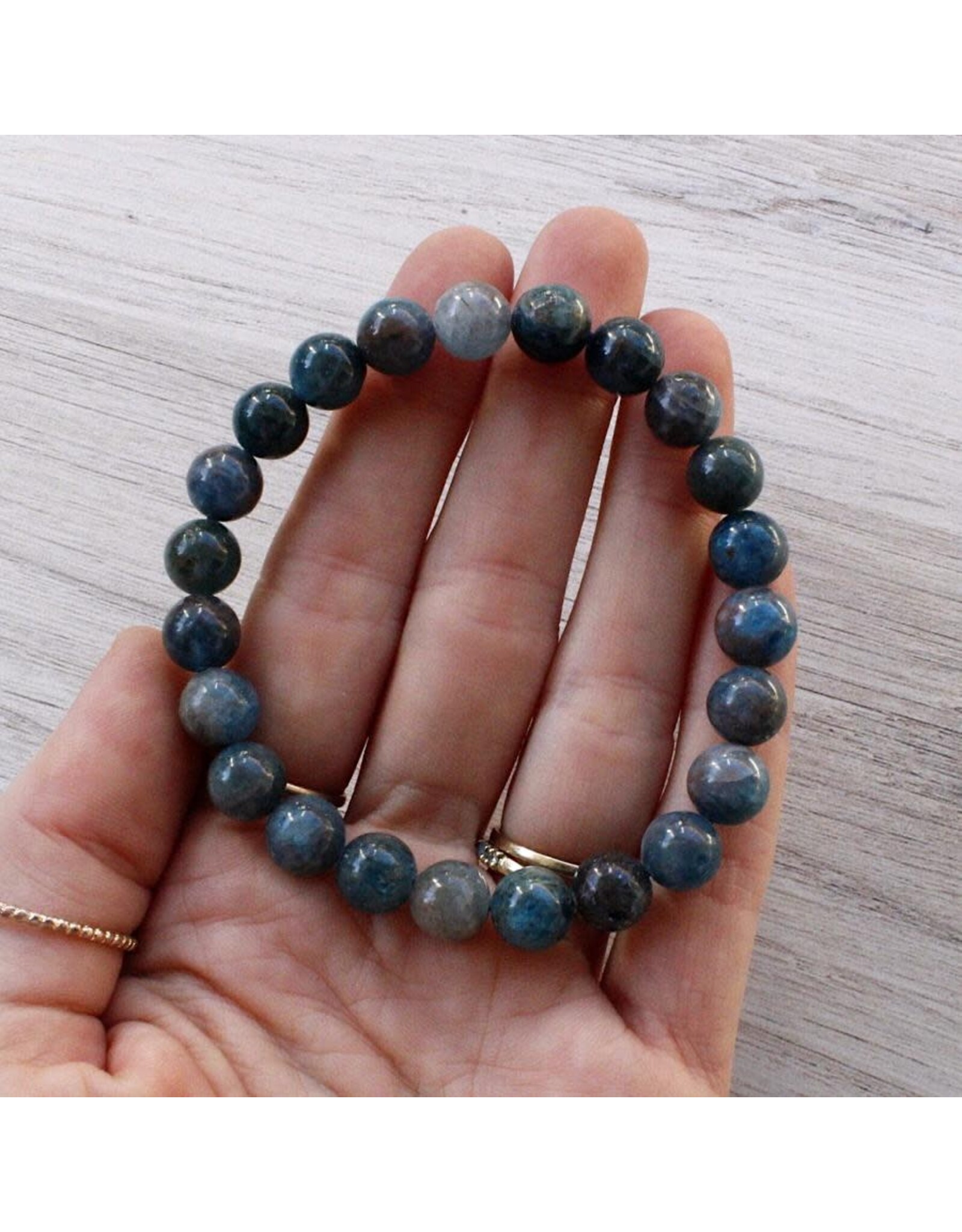 8mm Blue Apatite Stretch Bracelet