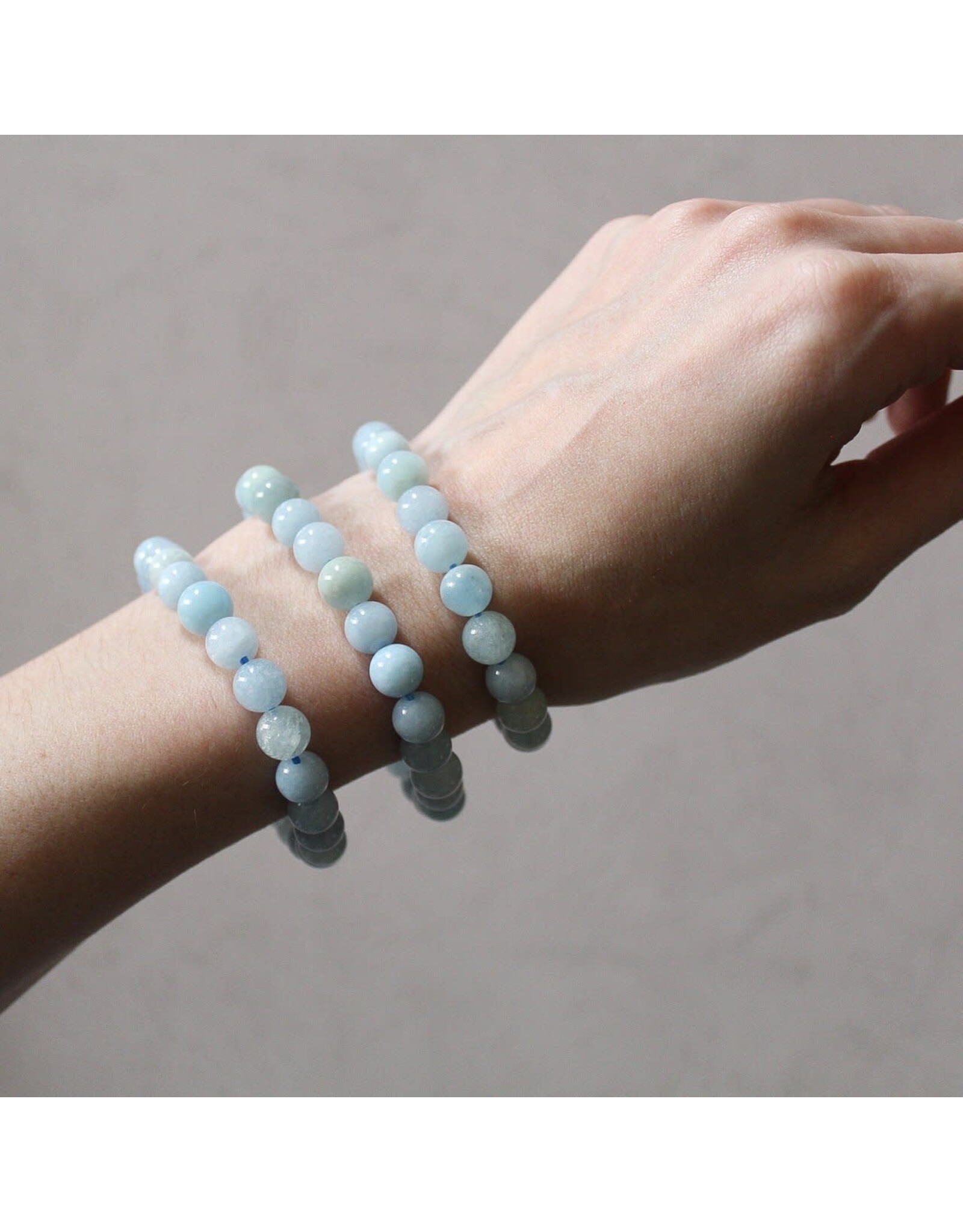 8mm Aquamarine Stretch Bracelet