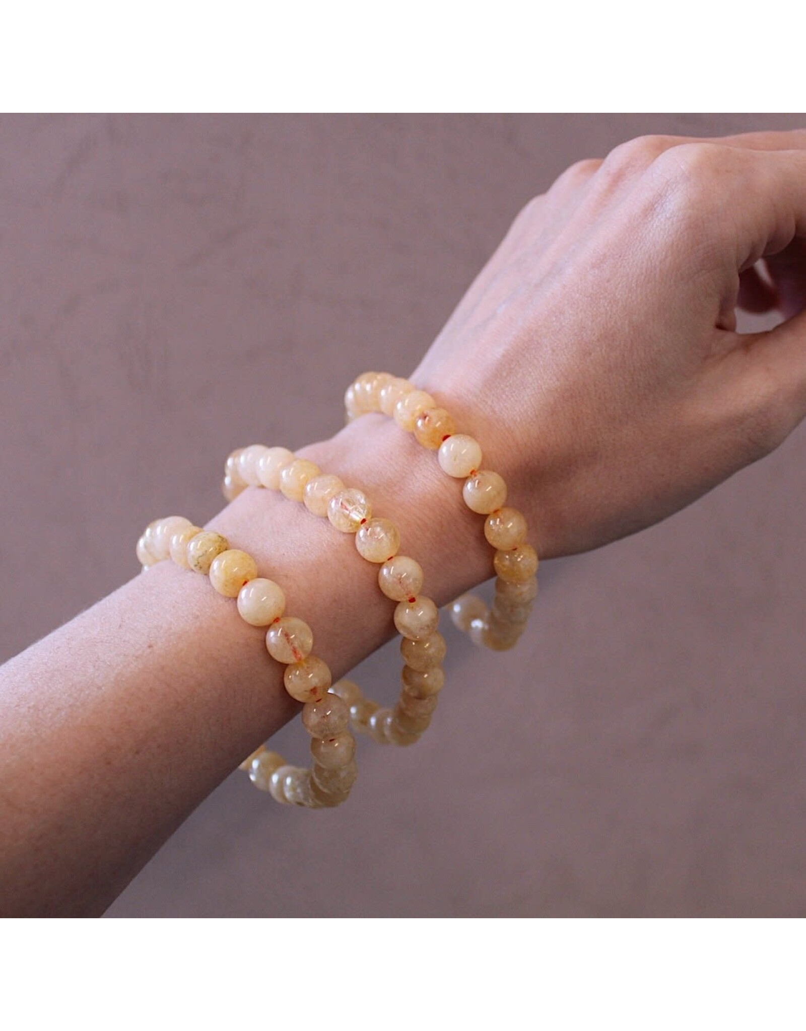 8mm Citrine Stretch Bracelet