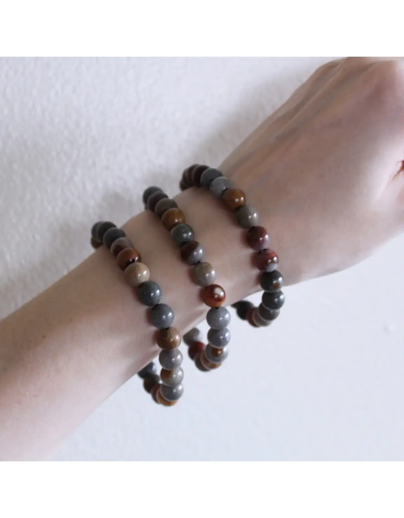 8mm Polychrome Jasper Stretch Bracelet