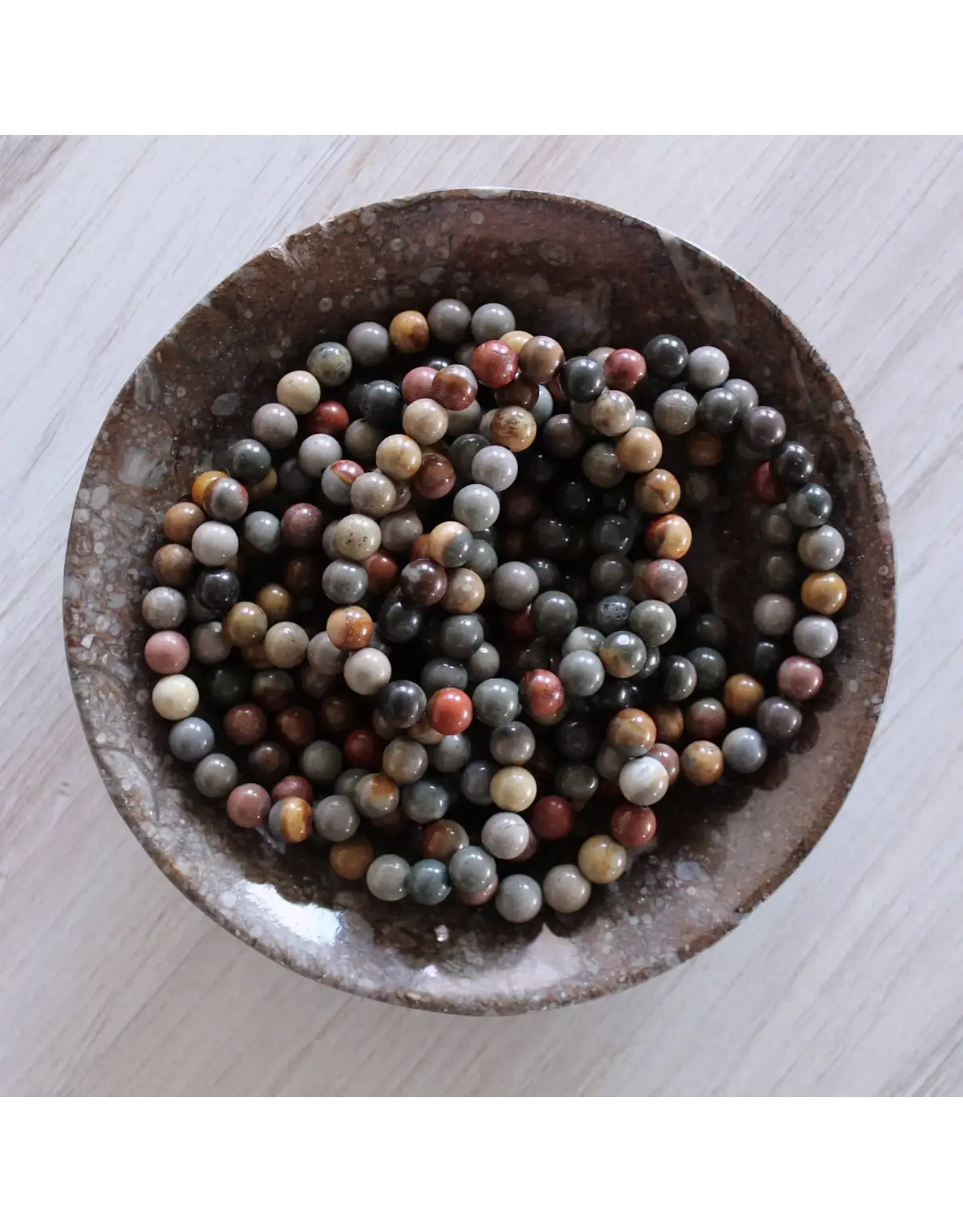 8mm Polychrome Jasper Stretch Bracelet