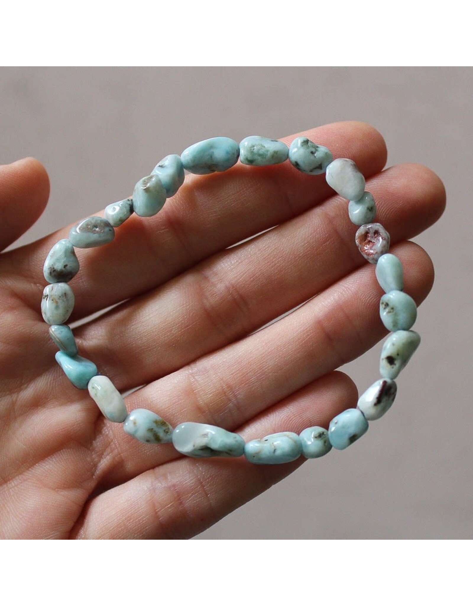 Larimar Nugget Stretch Bracelet