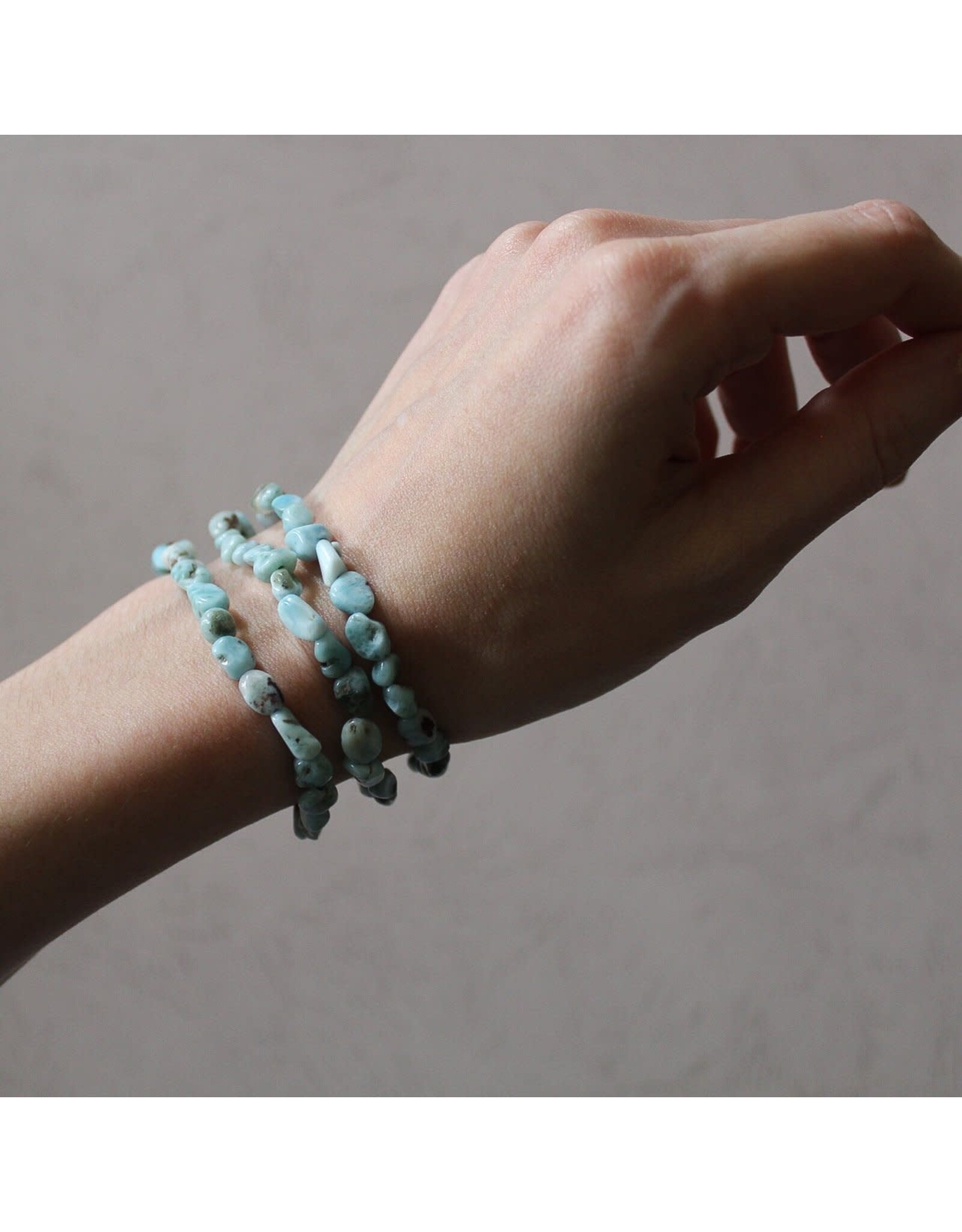 Larimar Nugget Stretch Bracelet