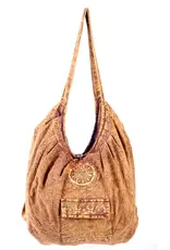 Earth Divas Light Brown Stonewashed Hobo Bag