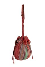 Earth Divas Stripe Tibetan Drawstring Bag