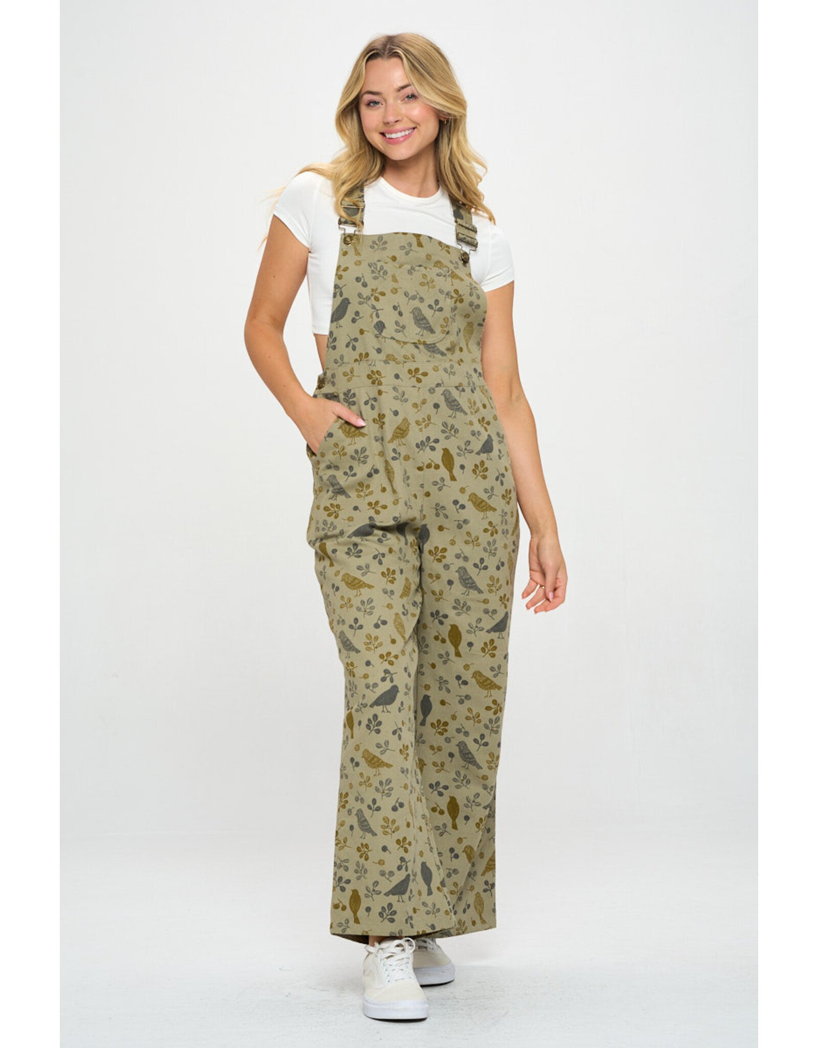 SM Wardrobe Bird Floral Overalls