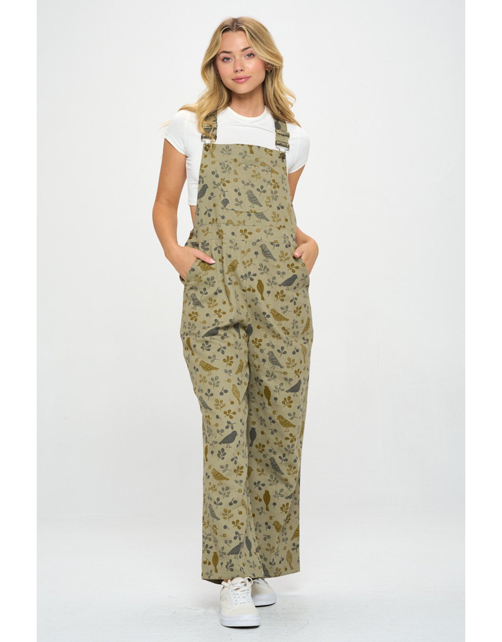 SM Wardrobe Bird Floral Overalls