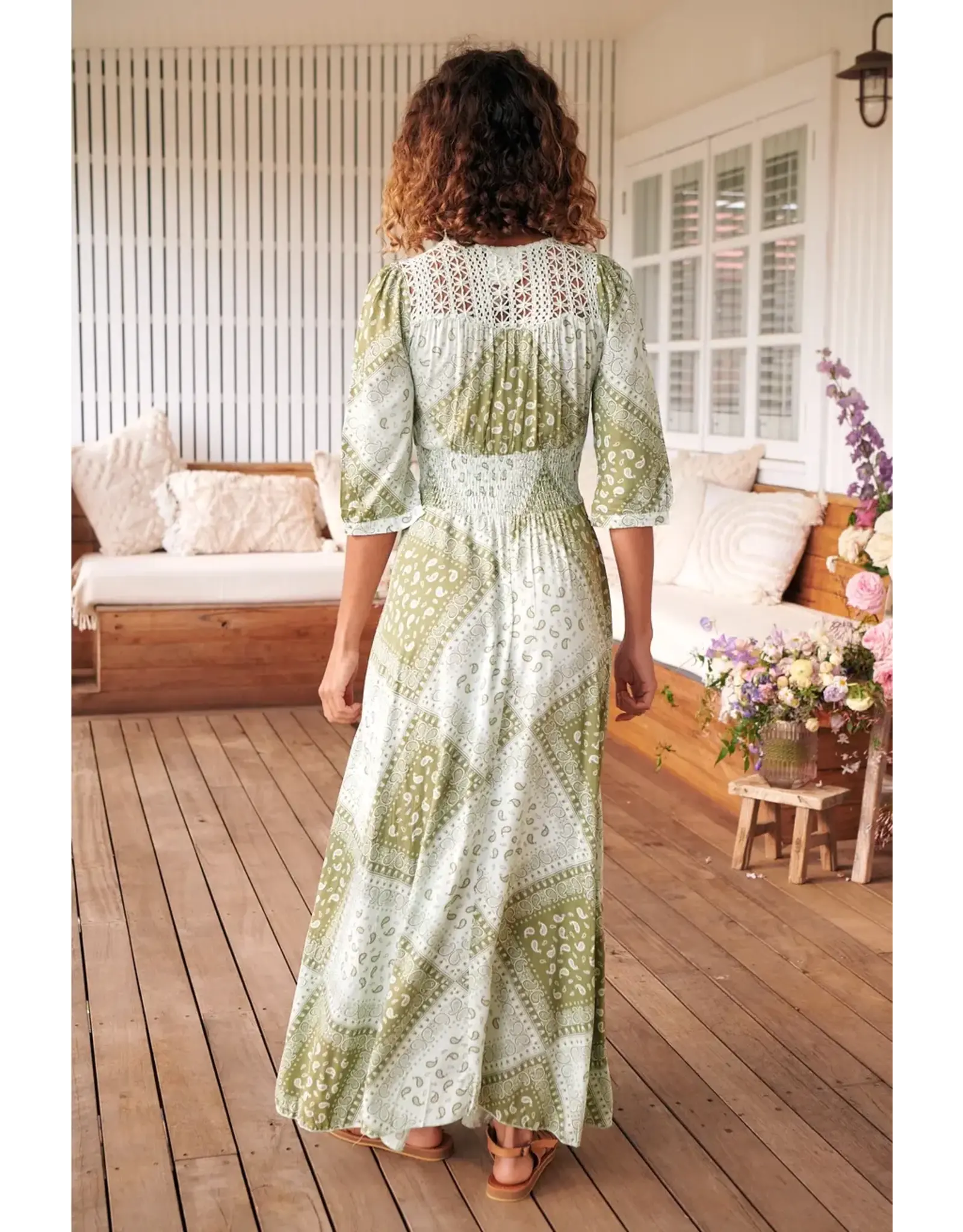 Jaase Print Front Button Maxi
