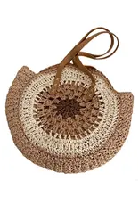 Cap Zone Boho Circle Crochet Rattan Round Beach Tote