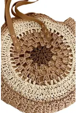 Cap Zone Boho Circle Crochet Rattan Round Beach Tote