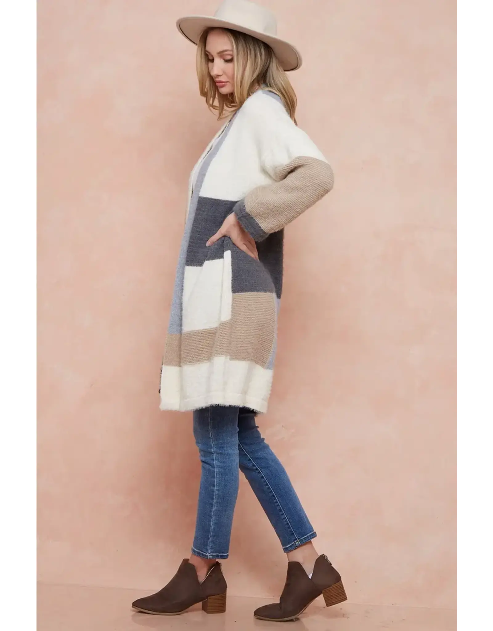 BNS Color Block Cardigan