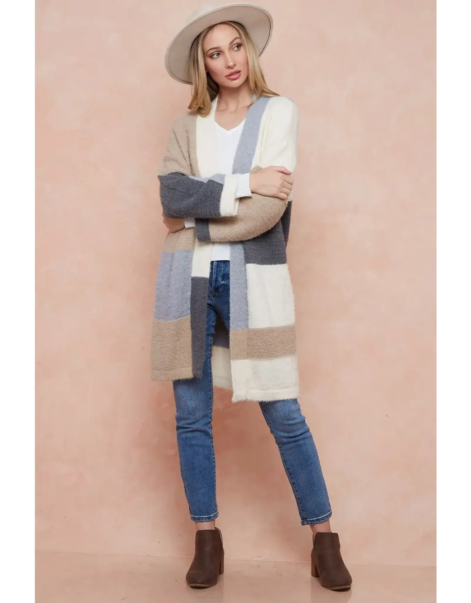 BNS Color Block Cardigan