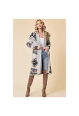 BNS Rainbow Multi Diamond Open Cardigan