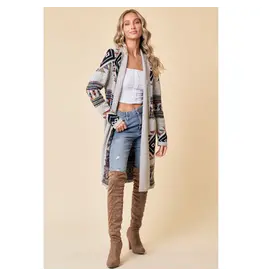 BNS Rainbow Multi Diamond Open Cardigan
