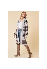BNS Rainbow Multi Diamond Open Cardigan