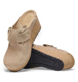 Birkenstock Fanny Ring Buckle Suede Clog