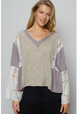 Pol Clothing Flare Sleeve Raglan Top