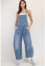 Eesome Mineral Washed Barrel Leg Jumpsuit Eesome Mineral Washed Barrel Leg Jumpsuit