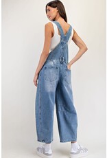 Eesome Mineral Washed Barrel Leg Jumpsuit Eesome Mineral Washed Barrel Leg Jumpsuit