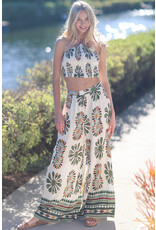 Aakaa Halter Tie Top & Long Pants Set