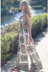 Aakaa Halter Tie Top & Long Pants Set