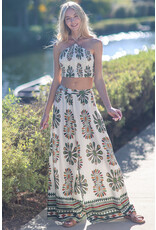 Aakaa Halter Tie Top & Long Pants Set